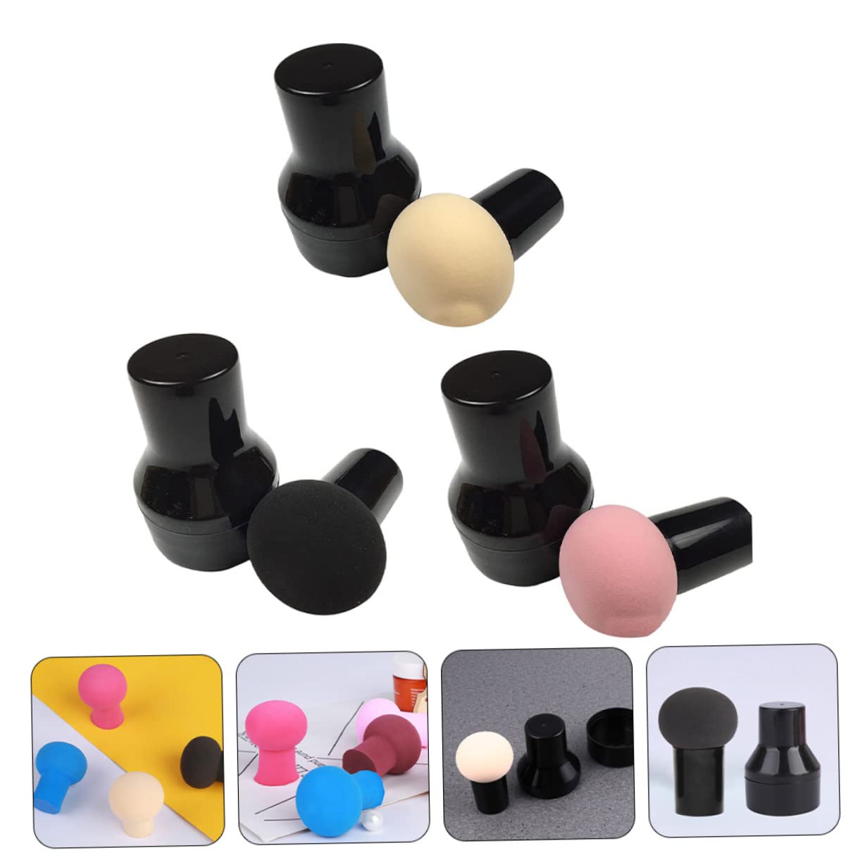 Beatifufu 6-Piece Non-Latex Makeup Powder Puffs - Soft Dry & Wet Foundation Sponge Blenders for Flawless Face Makeup Application | Perfect for Daily Beauty Routine, Professional Makeup Artists & Travel