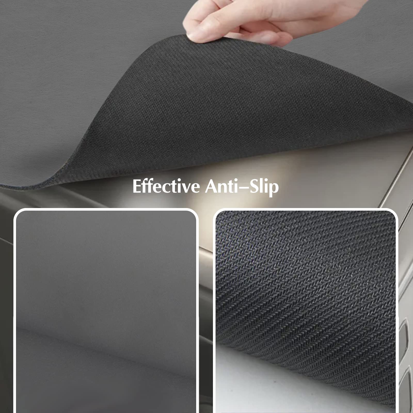 Anti-Slip Washing Machine & Dryer Top Cover - Solid Color Diatomite Mud Drum Dust Protector (23.62x23.62in/60x60cm, Black) for Laundry Room Organization & Appliance Protection