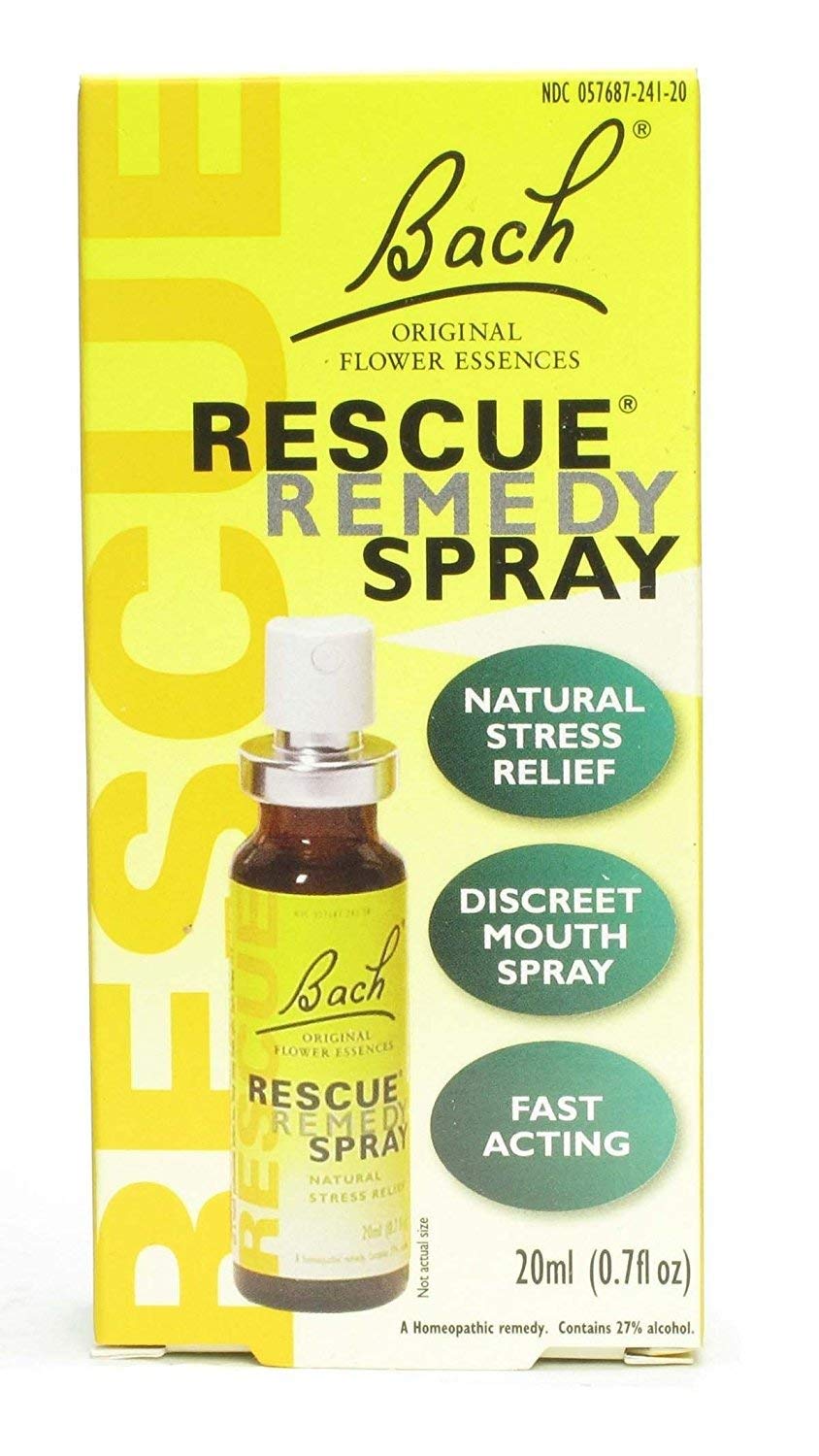 BACH Rescue Remedy Stress Relief Spray - 20ml Natural Flower Essence for Anxiety & Emotional Balance - Perfect for Travel, Work & Daily Stress Management