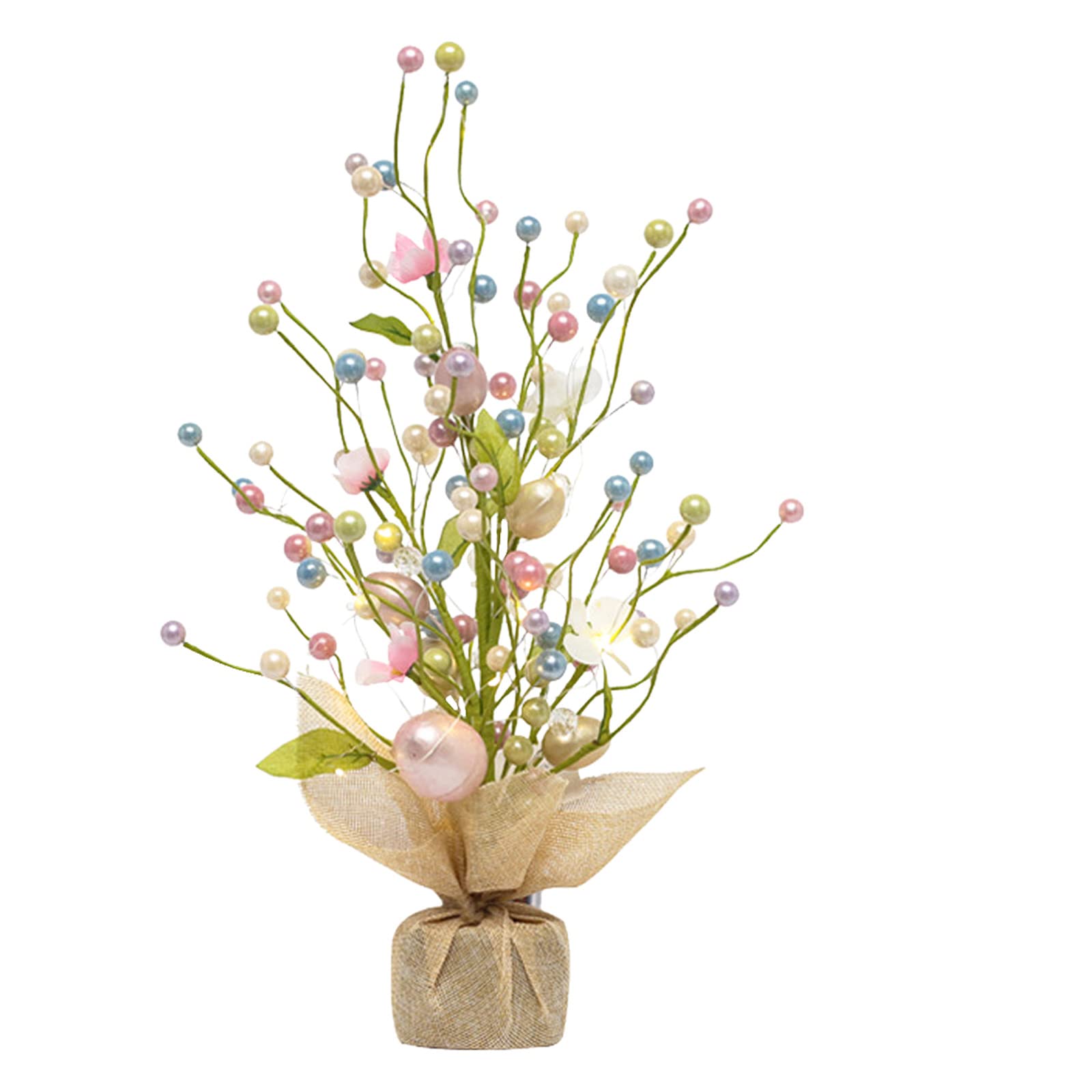 LED Easter Tree Decorations - Lighted Desktop Ornament with Female Sculpture for Home, Office, Party & Holiday Decor (Size D) - Perfect for Easter Celebrations, Spring Decor & Gift Giving