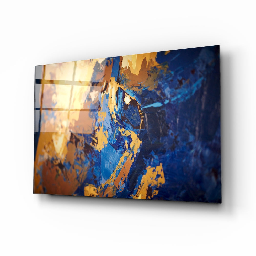 Abstract Blue & Orange Wall Art Canvas - Modern Home Decor for Living Room, Bedroom & Office - Perfect for Gifts & Interior Design