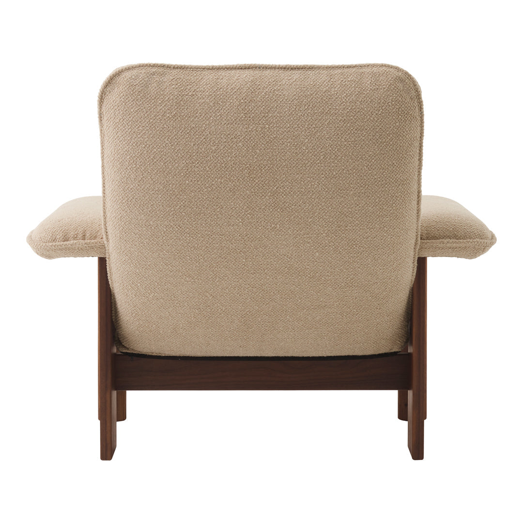 Brasilia Lounge Chair - Mid-Century Modern Accent Chair for Living Room, Bedroom & Office - Comfortable Upholstered Armchair with Wooden Legs