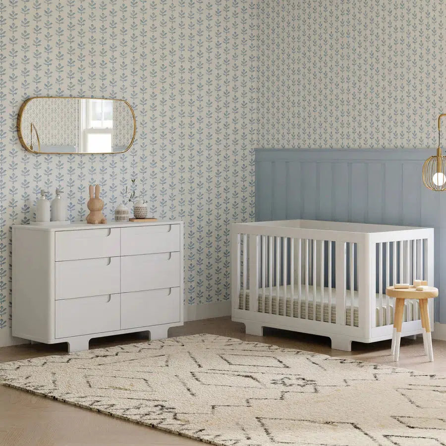 Babyletto Yuzu 6-Drawer Changing Table Dresser in White - Perfect Nursery Storage for Diapers & Baby Clothes