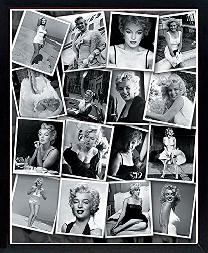 Vintage Marilyn Monroe Collage Poster - Sam Shaw Collection Framed Wall Art for Home & Office Decor | Classic Hollywood Photography Gift