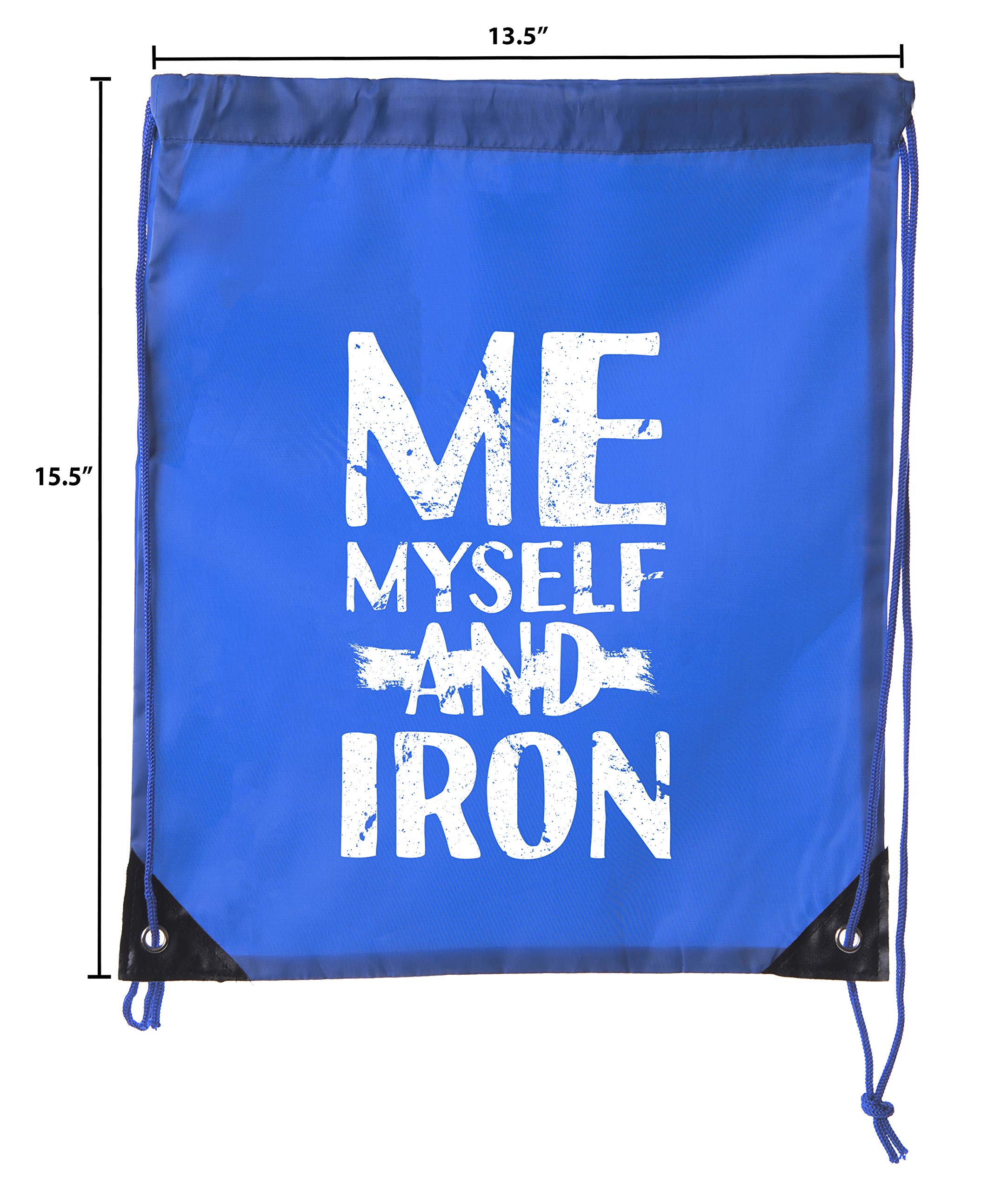 Motivational Gym Quote Drawstring Backpacks - Inspirational Fitness Bags for Workouts & Training - Perfect for Gym, Running, Yoga & Sports Activities