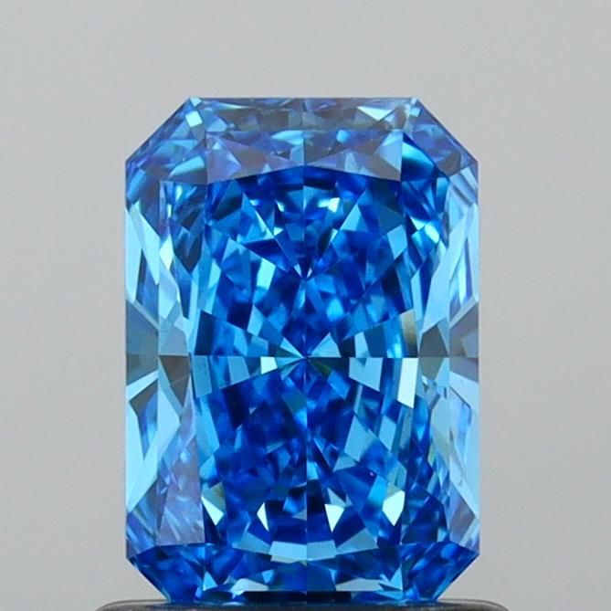 1.08 Carat Radiant Cut Fancy Blue Diamond Ring - Stunning Engagement & Wedding Jewelry for Special Occasions