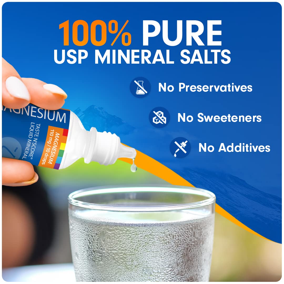 Lyte Balance Taste N' Score Liquid Minerals Kit - 6 Pack (2 oz Bottles) | 100% Pure Dietary Supplements with Potassium, Zinc, Manganese, Copper, Chromium & Magnesium | Boost Energy, Support Immunity & Enhance Metabolism for Active Lifestyles