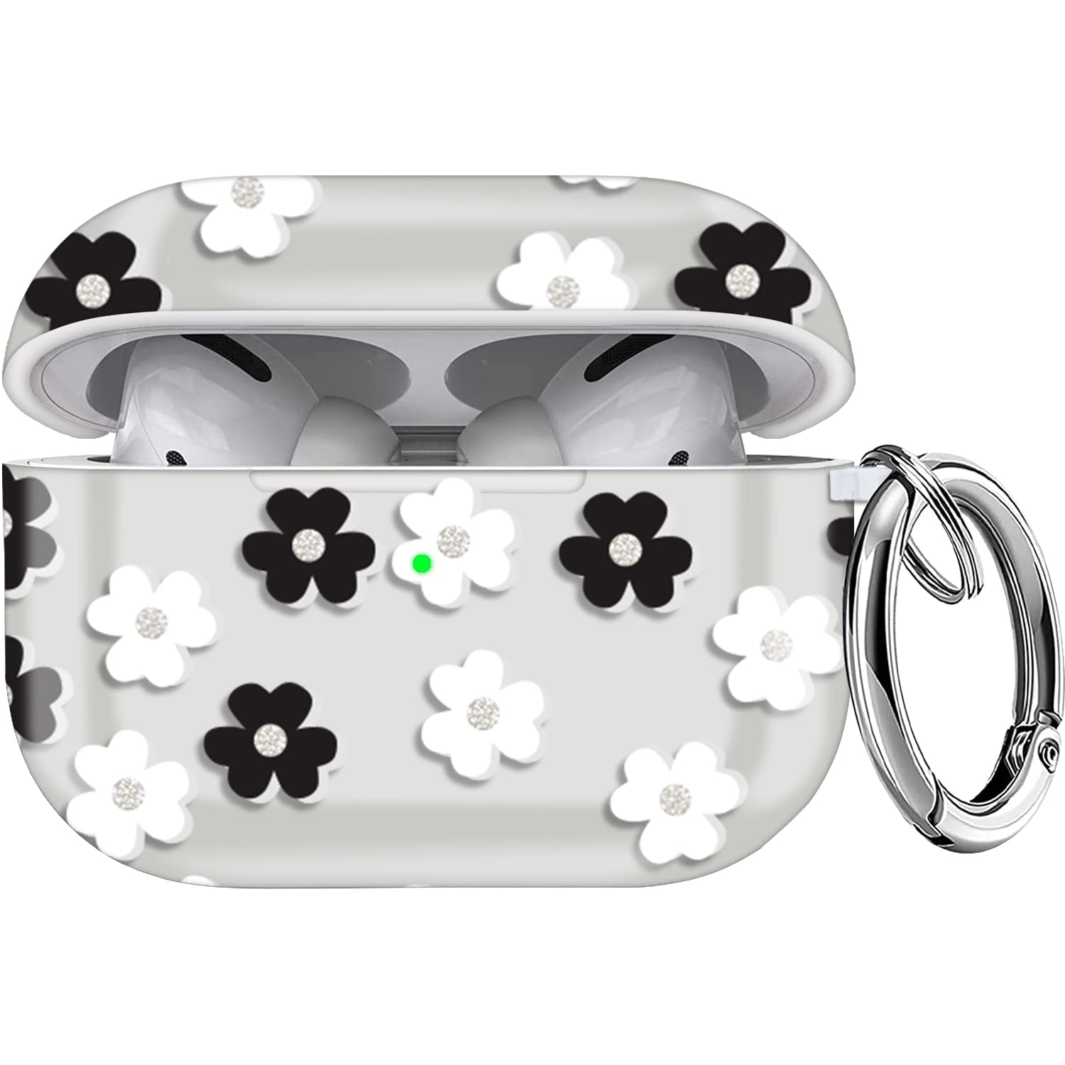 Flower AirPods Pro Case with Keychain & LED - Protective Cover for Women | Charging On-the-Go