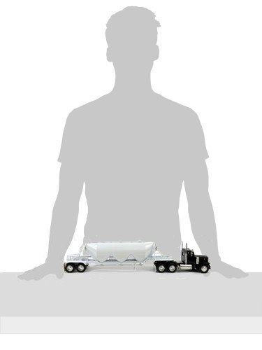 New-Ray Toys 1:32 Scale Peterbilt 379 Truck with Pneumatic Trailer - Diecast Model Collectible for Kids & Adults | Perfect for Display, Gift Giving & Truck Enthusiast Collections