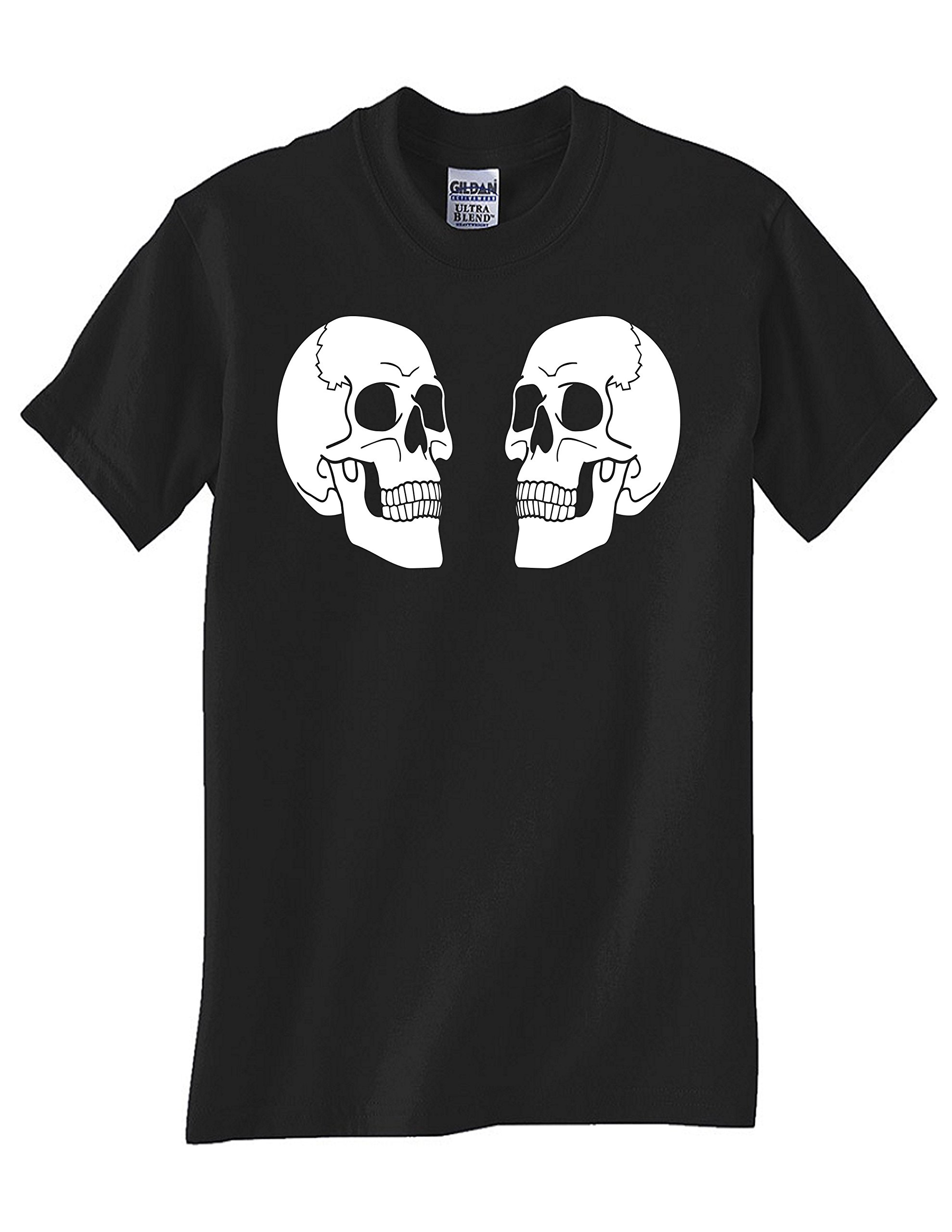 STUFF WITH ATTITUDE Skulls Black T-Shirt for Men - Gothic Graphic Tee for Casual Wear, Halloween Costume & Rock Concert Outfits