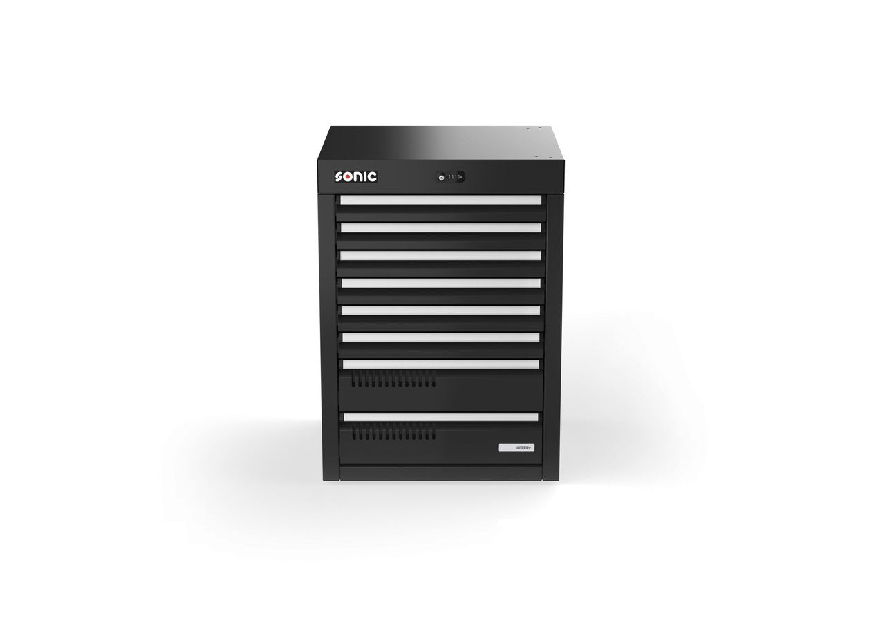 Premium Sonic Tools MSS+ 720 Series 8-Drawer Tool Cabinet - Heavy Duty Steel Storage for Mechanics & DIY Garage Organization - Perfect for Auto Shops, Home Workshops & Professional Tool Storage