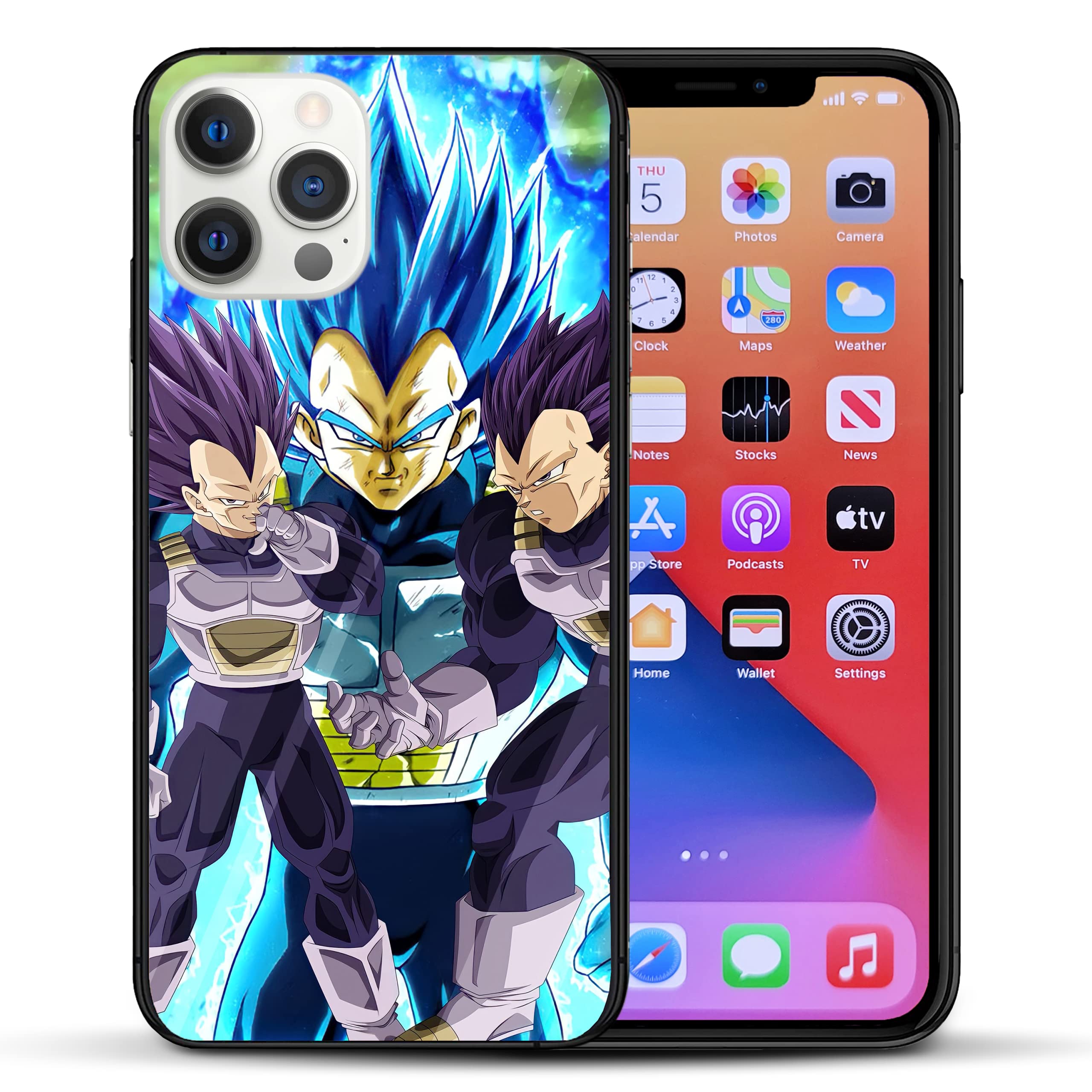 Premium MIM UK Tempered Glass iPhone Case - Shockproof & Scratch-Resistant Cover for iPhone 13 Pro/12/11/XS Max/XR/8/7 (6.1/5.8/5.5 Inch) - Slim Protective Phone Case for Everyday Use, Work & Travel