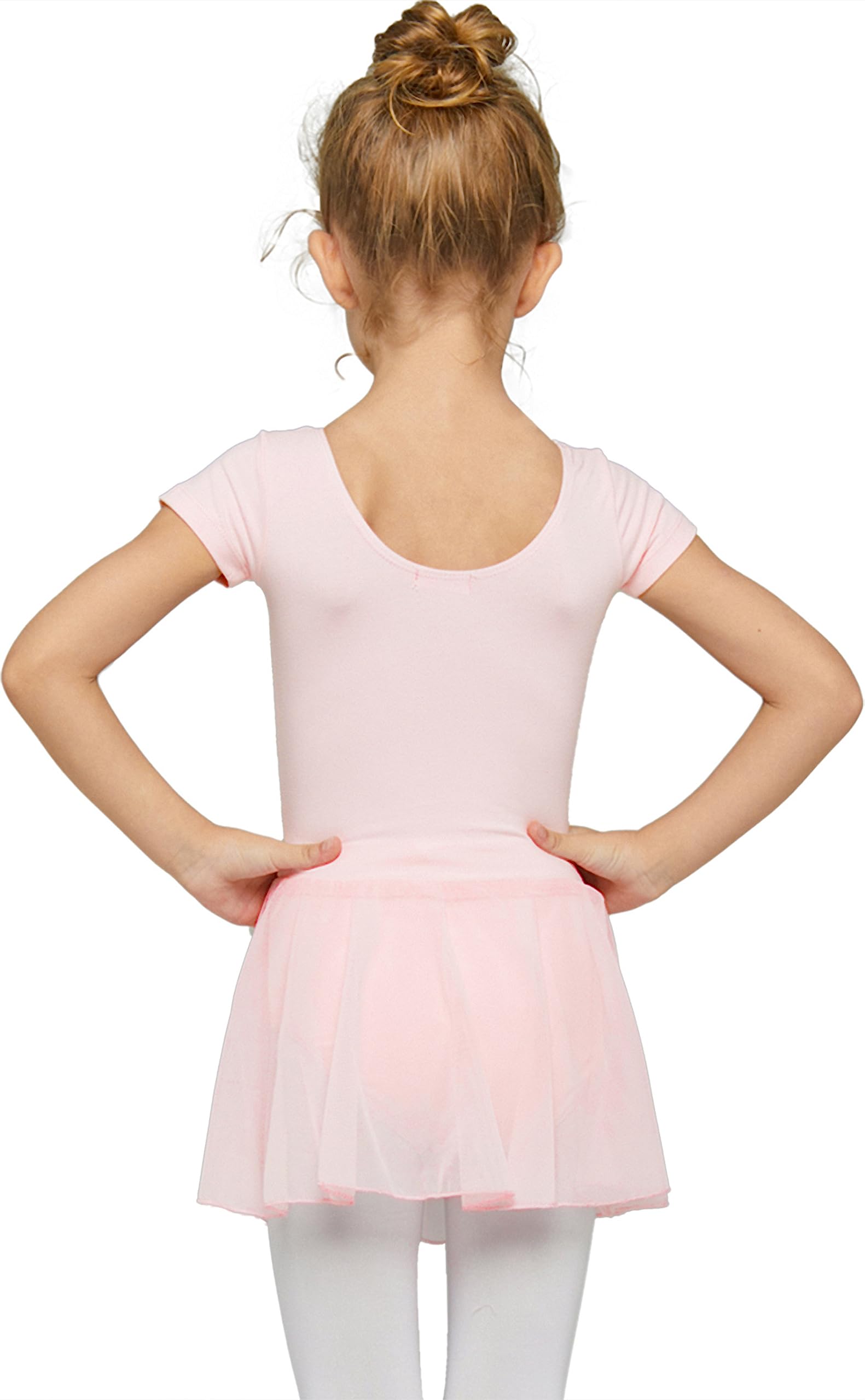 **MdnMd Toddler Ballet Leotard for Girls - Dance Leotard with Skirt, Gymnastic Ballerina Outfit Dress, Classic Short Sleeve - Perfect for Ballet Class, Dance Recitals & Gymnastics**