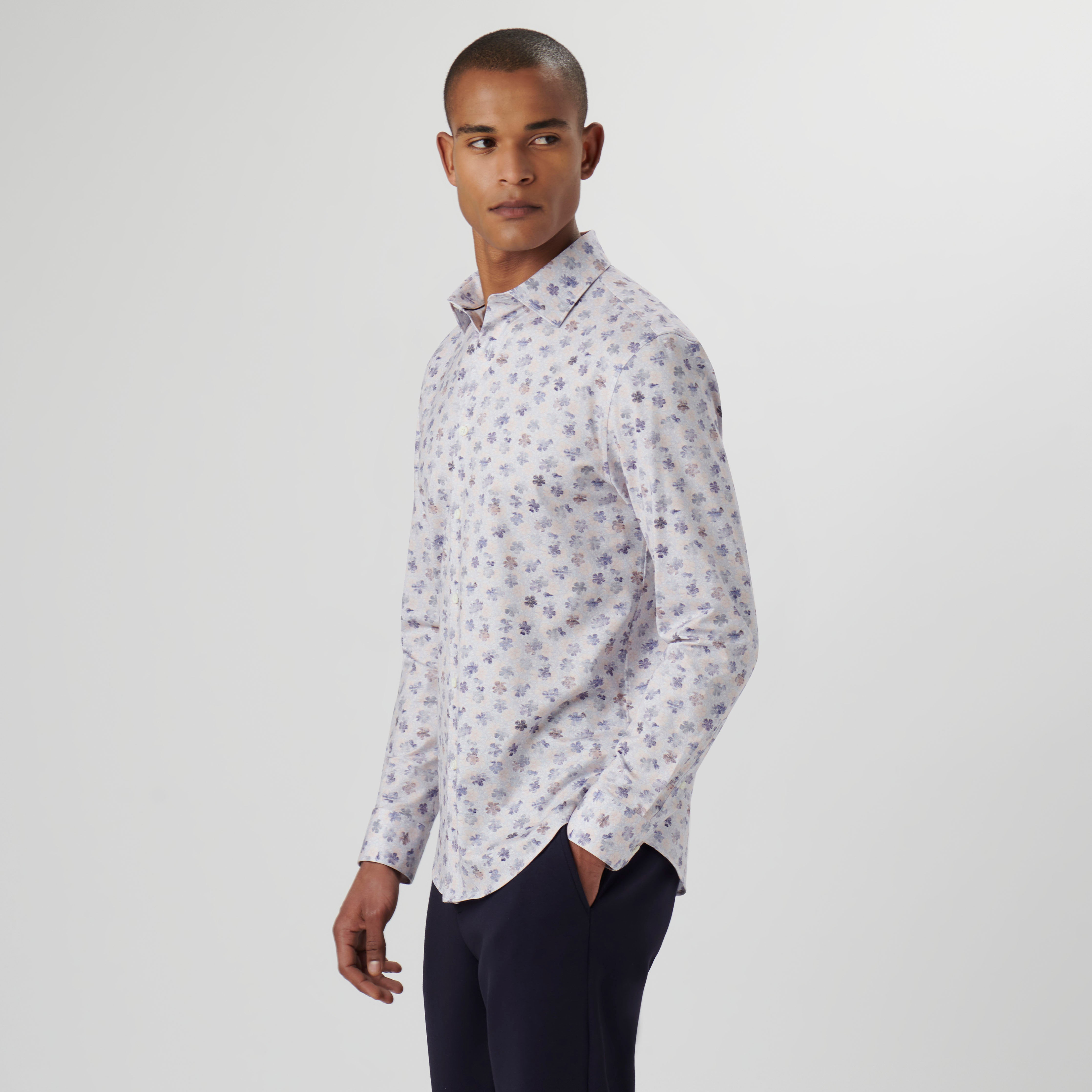 James Floral Print Cotton Shirt for Men - Soft & Breathable Casual Button Down Shirt - Perfect for Summer Outings, Beach Vacations & Date Nights
