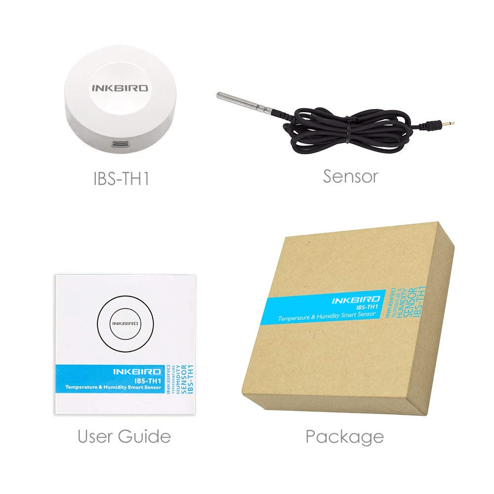 Wireless Bluetooth Hygrometer Thermometer IBS TH1 - Monitor Indoor Temperature & Humidity for Home, Office, Nursery, Greenhouse | Smart Sensor for iOS & Android