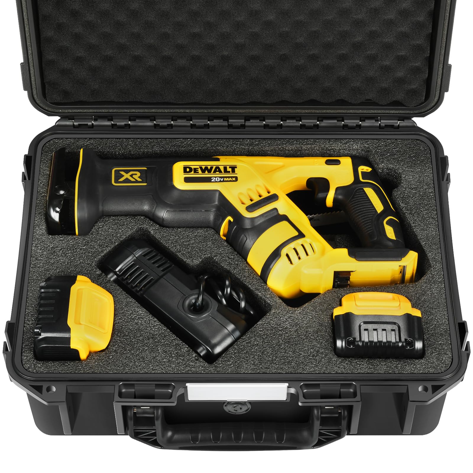 Heavy-Duty Tool Case for Dewalt Sawzall Reciprocating Saw - Waterproof Storage Box Compatible with Dewalt 20V Max DSC367/DSC387 & Battery/Charger (Case Only) - Perfect for Jobsite, Construction & DIY Projects