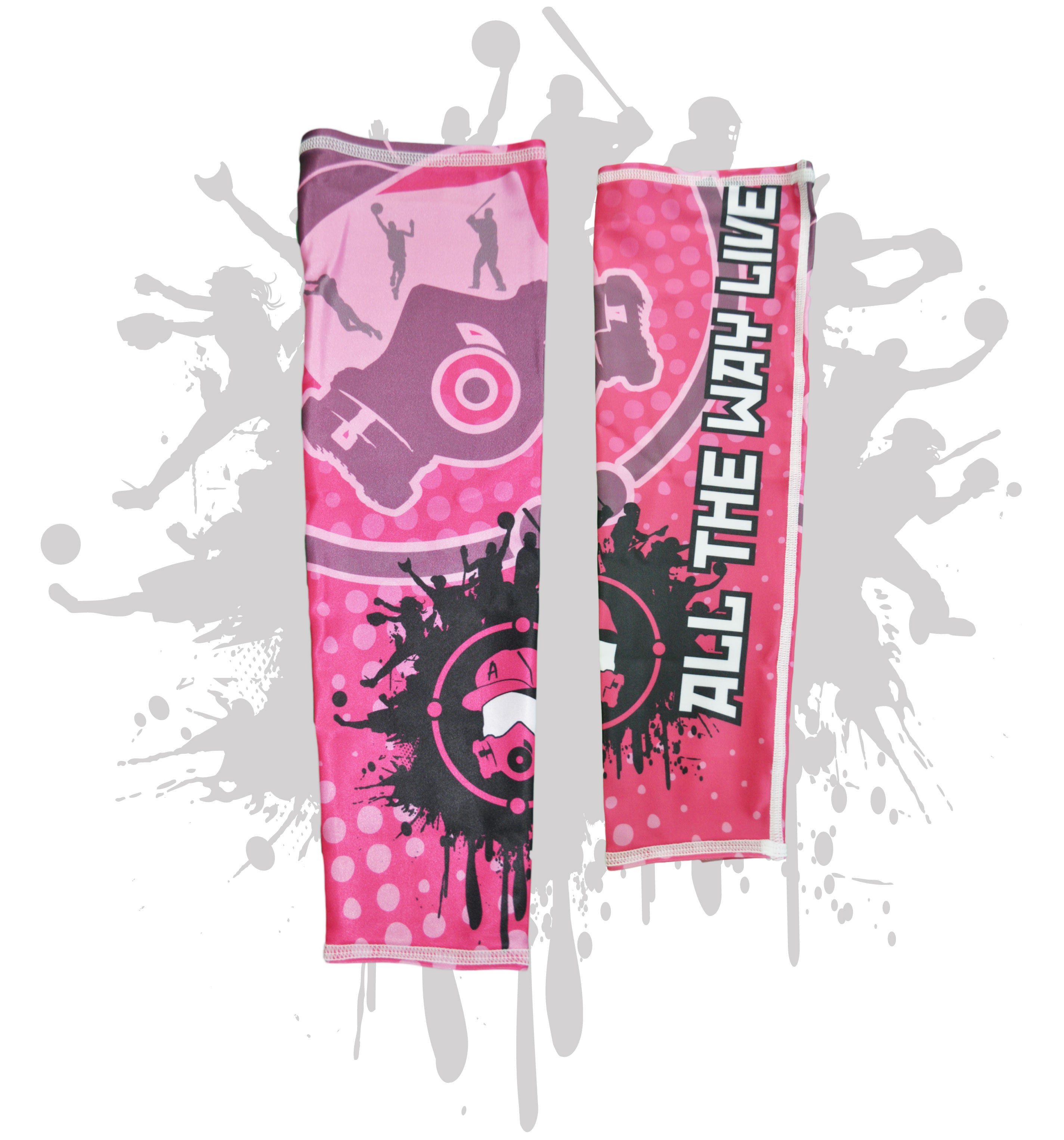 Splatter Gas Mask Arm Sleeve - UV Protection & Breathable Design for Cycling, Running, Tattoo Cover - Multiple Color Options Available for Men & Women