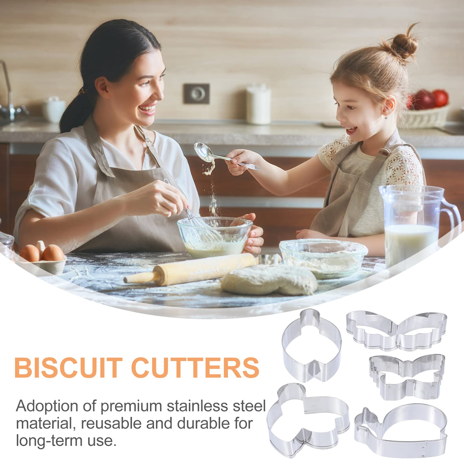 10PCS Stainless Steel Animal Cookie Cutters - Cartoon Fudge & Cake Molds for Baking, DIY Biscuit Making - Perfect for Birthday Parties, Baby Showers & Holiday Treats
