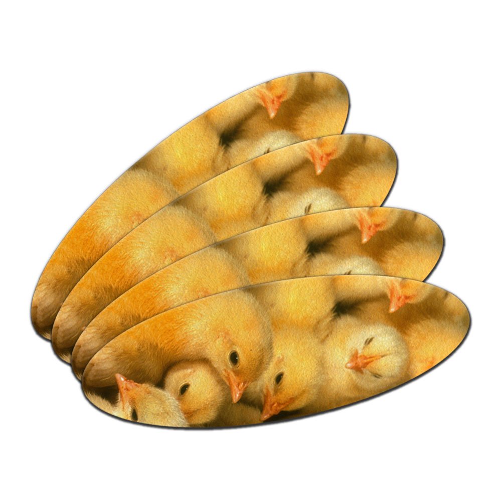 Double-Sided Oval Nail File Emery Board Set - 4 Pack for Baby Chicks & Gentle Nail Care | Perfect for Home, Travel, and Salon Use