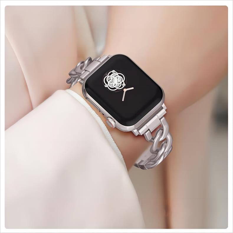 Kolgios 38mm 40mm 41mm 42mm 44mm 45mm 46mm Women's Fashion Smartwatch Bands - Compatible with Apple Watch Series 10/9/8/7/6/SE/5/4 - Stylish Replacement Bracelet Strap for iWatch - Perfect Gift for Her - Ideal for Workouts, Office Wear & Everyday Fashion Accessory