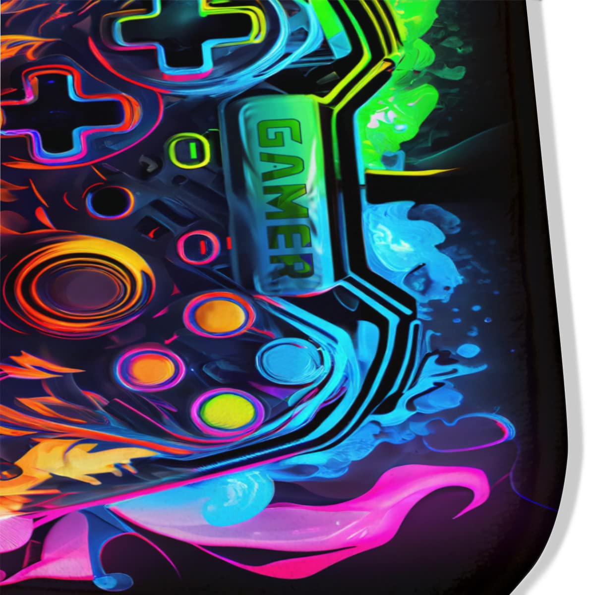 Gamer Rug with Controller Design - 60x40 Inches Non-Slip Gaming Carpet for Esports Room, Game Room Decor - Perfect for PC Setup, Console Gaming & Streaming Background