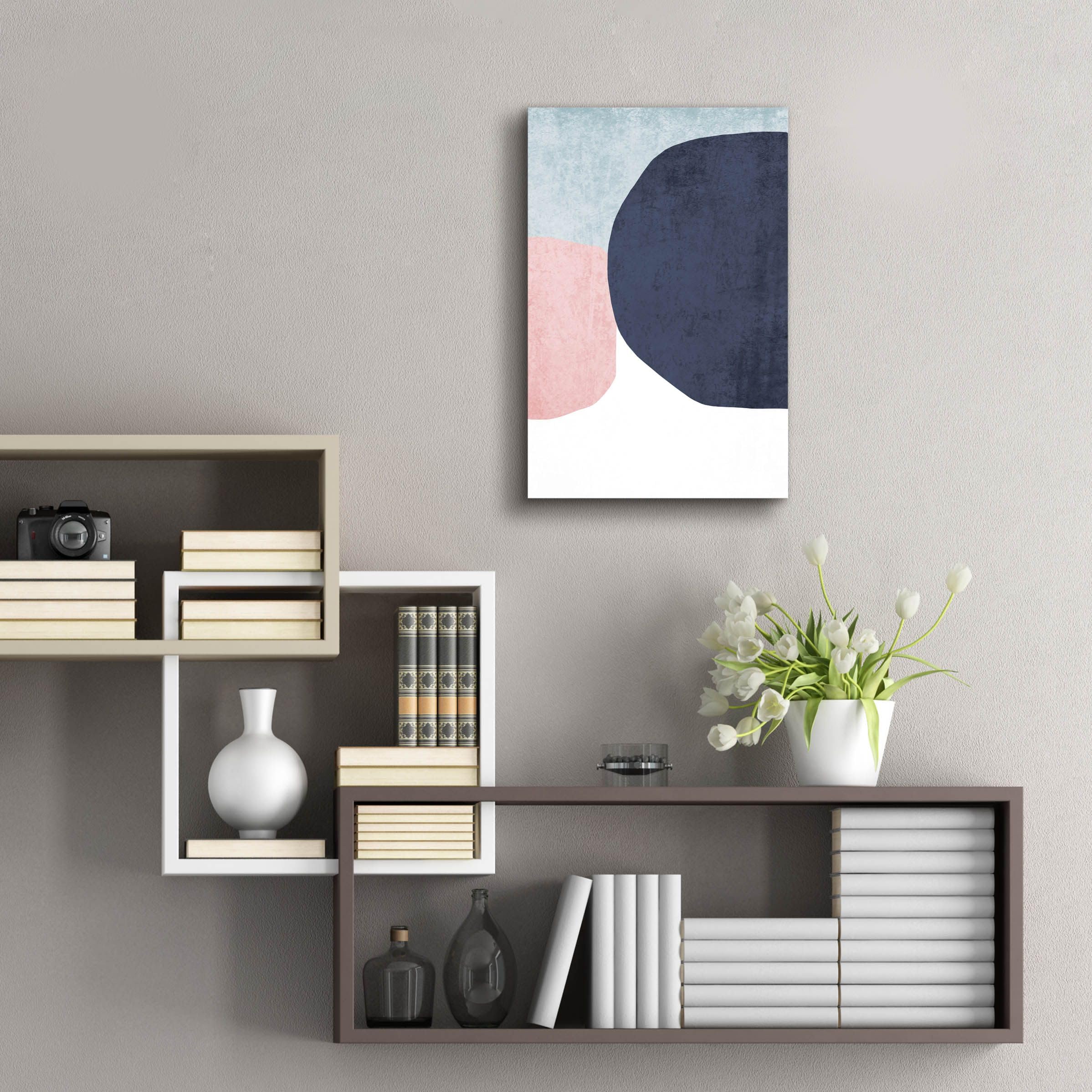 Minimalist Geometric 5 Acrylic Glass Wall Art by Irena Orlov - 16x24 Inches Modern Home Decor - Perfect for Living Room, Bedroom or Office Wall Decor
