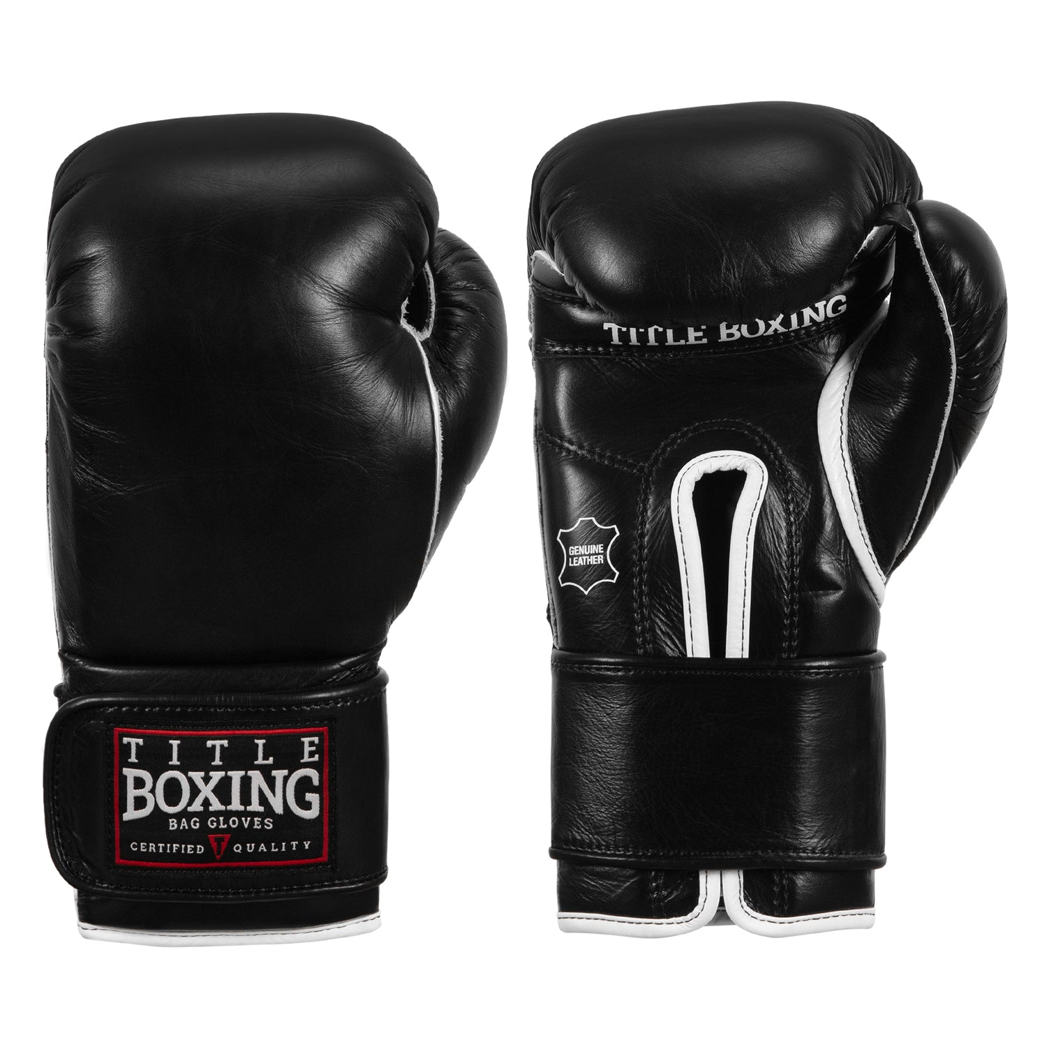TITLE Boxing Old School Leather Bag Boxing Gloves 2.0 - Premium Training Gloves for Boxing, MMA & Fitness - Perfect for Heavy Bag Workouts, Sparring & Gym Training