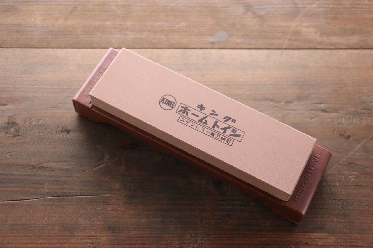 Premium 1000 Grit King Sharpening Stone with Non-Slip Plastic Base - Ideal for Kitchen Knives, Hunting Tools & Woodworking Chisels - Professional Grade Sharpening Solution for Home & Workshop Use