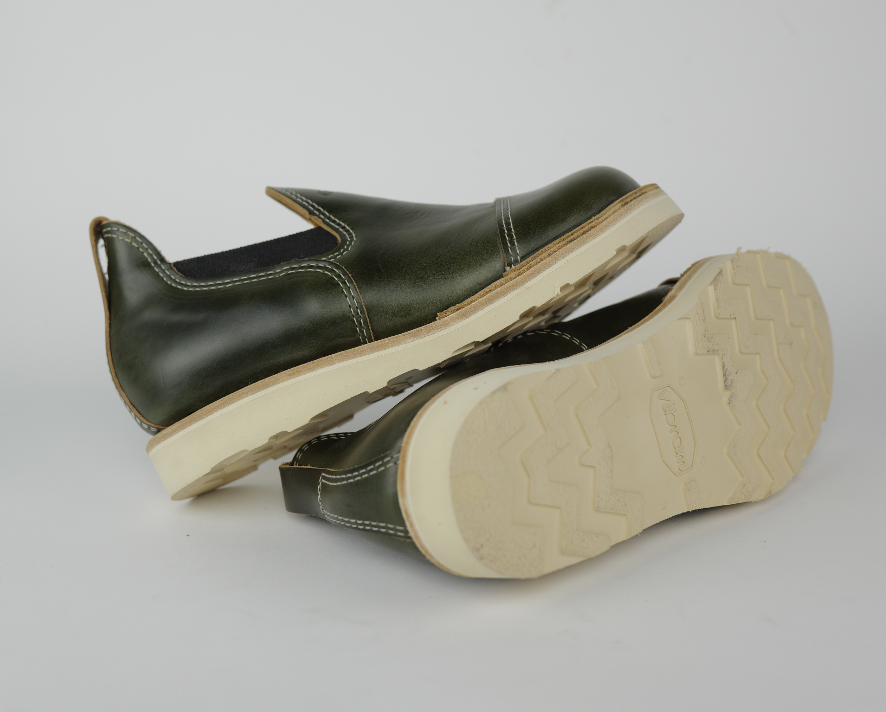 Wesco Boots X The Shop Romeo Olive Horween CXL Leather Work Boots - Durable & Stylish for Outdoor Work, Hiking & Casual Wear