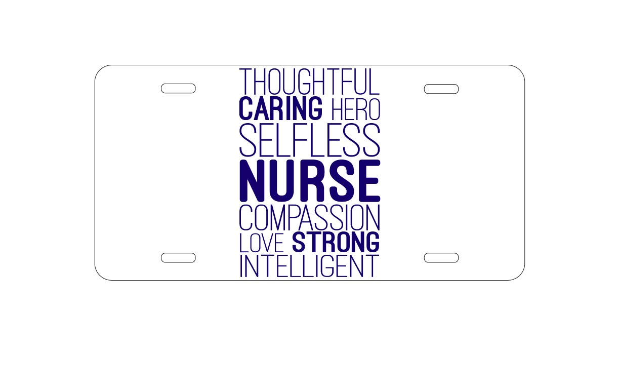 Custom Aluminum Vanity License Plate for Car Front - Personalized Gift for Nurses, Healthcare Heroes & Caregivers | Perfect for Appreciation Gifts, Nurse Week & Retirement Celebrations