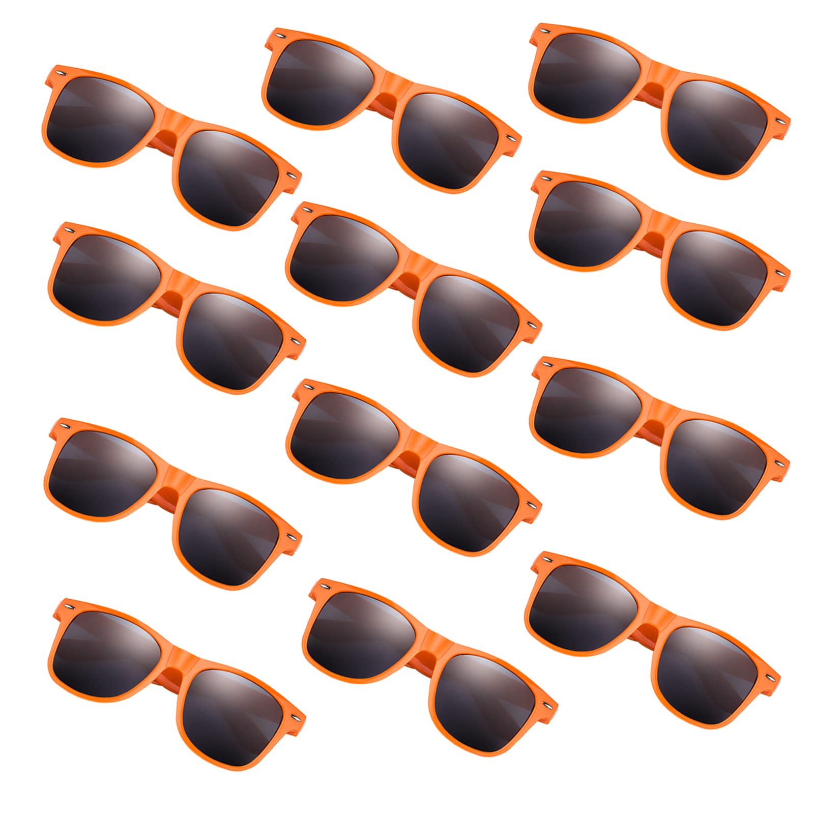 FEPITO 24 Pack Orange Party Sunglasses Bulk - Fun Birthday Party Favors, Goody Bag Fillers for Beach, Pool Party & Summer Events - Cool Sunglasses for Adults & Kids