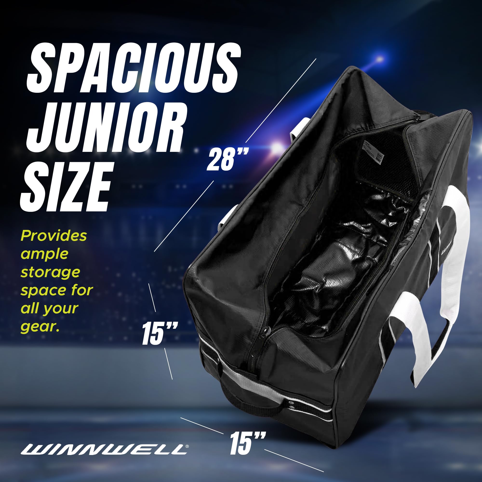 **Winnwell Classic Team Hockey Bag - Durable Ice Hockey Equipment Bag for Skates, Sticks & Goalie Gear - Perfect for Hockey Practice, Games & Travel**