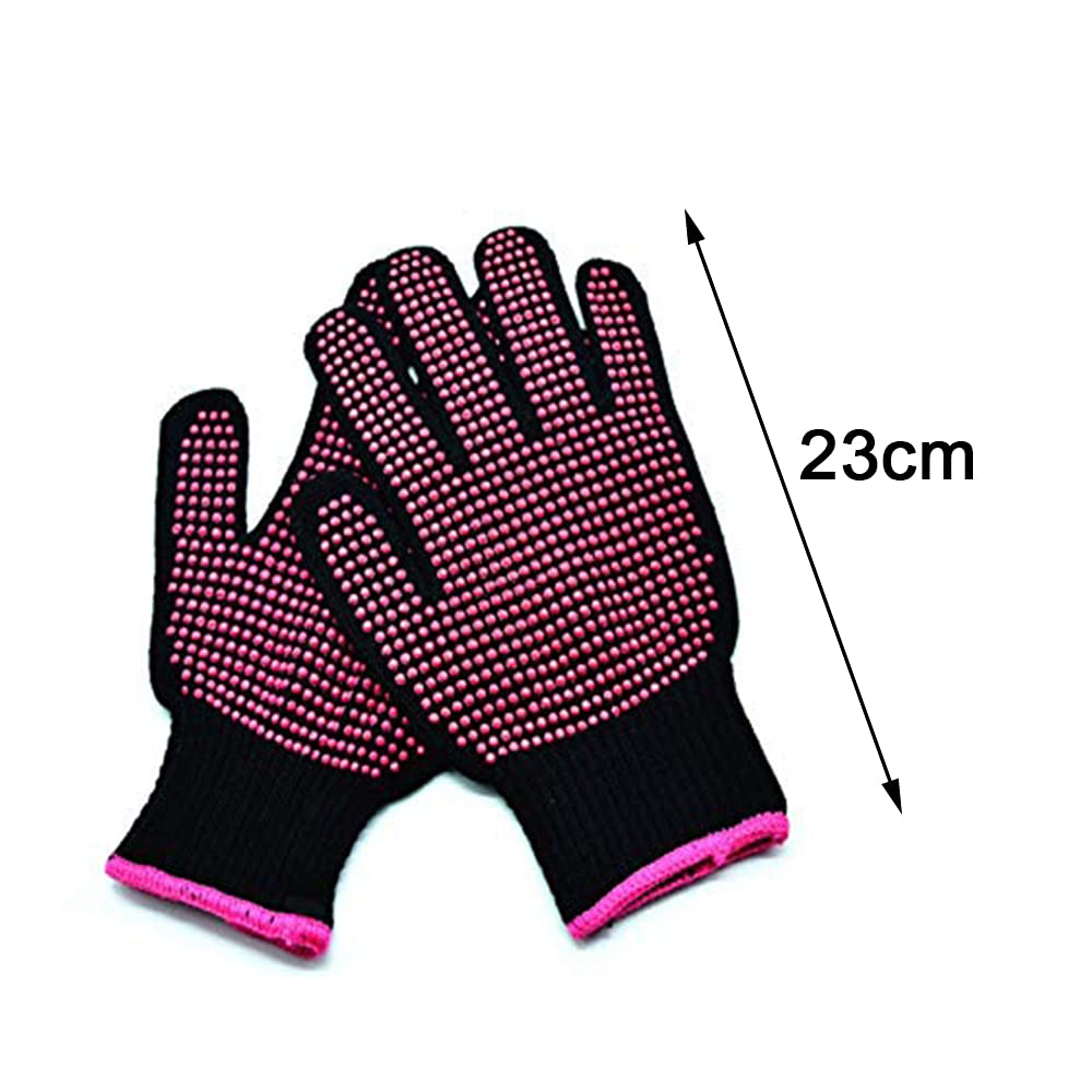 2 Pcs Heat Resistant Gloves - Anti-Scald & Heatproof Kitchen Gloves for Cooking, Baking, Hair Styling & BBQ (500°F Protection)