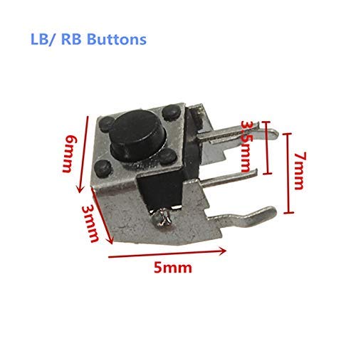 2-Pack LB RB Bumper Switch Button Replacement for Xbox 360 & Xbox One Controllers - Fix Broken Buttons for Gaming Accessories (Perfect for DIY Repairs & Controller Maintenance)