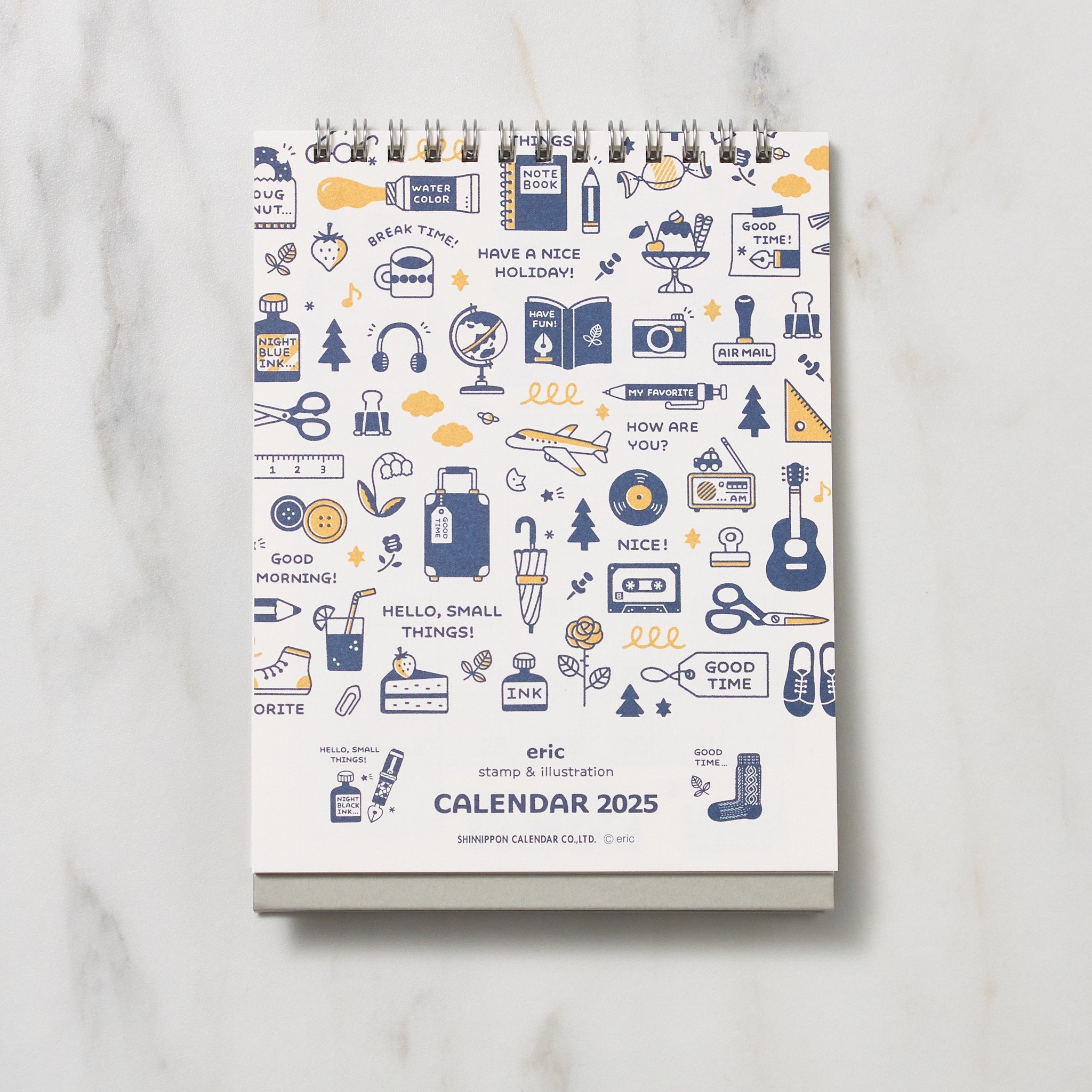 2025 Eric Desk Calendar - Shin Nihon Monthly Planner | Stylish Office & Home Organization | Perfect for Scheduling, Planning & Productivity