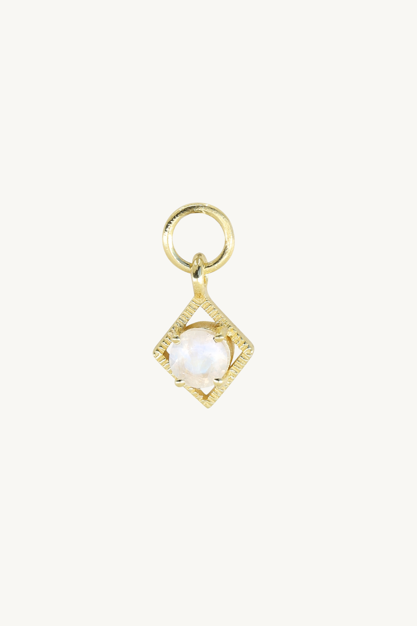 Gaya Gold Moonstone Charm Pendant Necklace - Elegant Healing Crystal Jewelry for Women - Perfect for Meditation, Yoga & Spiritual Gifts
