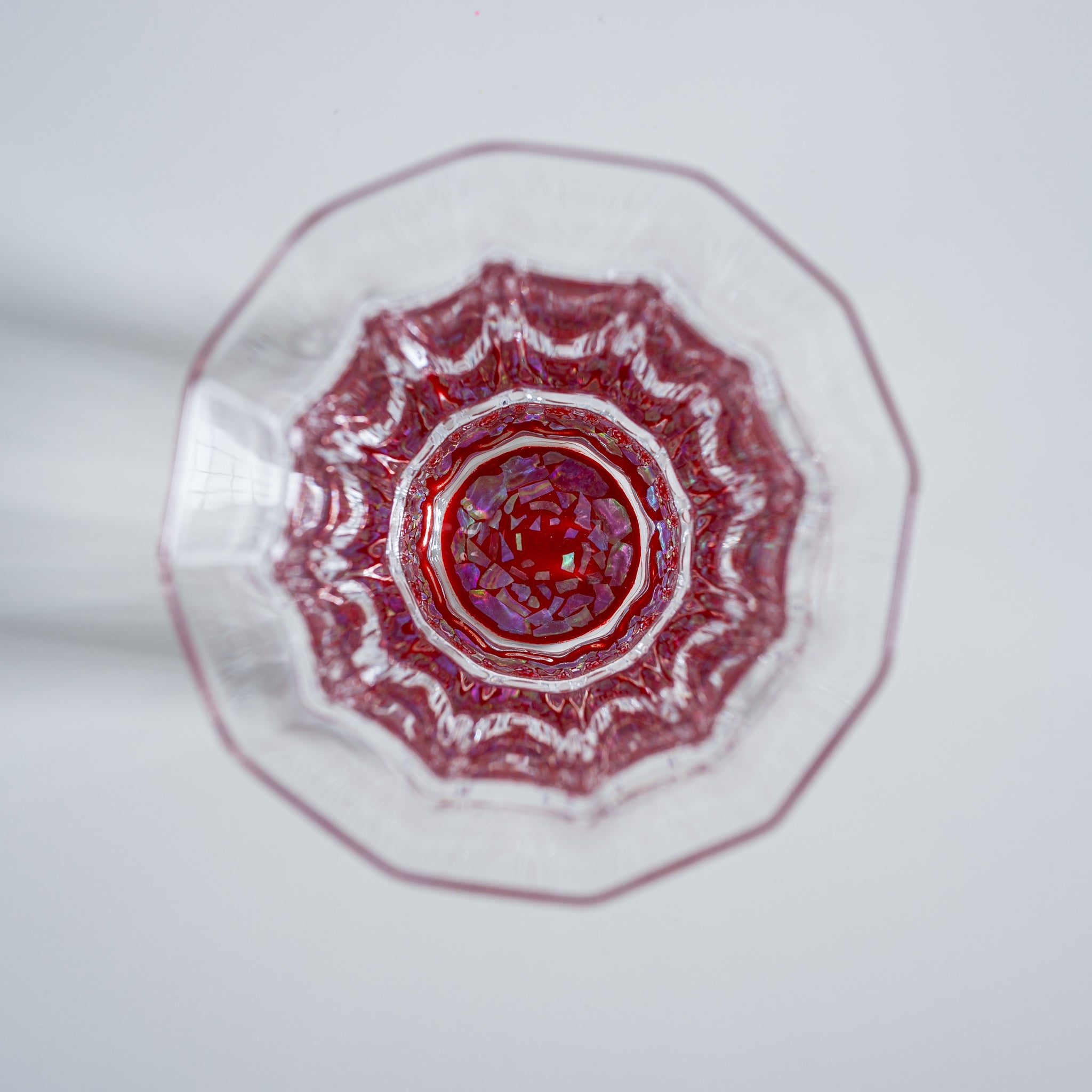 Premium AMANO Lacquer Mother of Pearl Sake Glass - Handcrafted Ruby Red 150ml Sake Cup - Elegant Japanese Drinking Vessel for Sake, Cocktails & Special Occasions