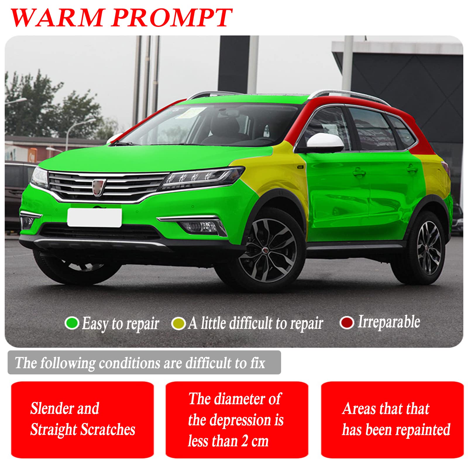Professional Car Dent Puller Kit - Powerful Auto Dent Removal Tool for Dents, Glass, Tiles & Objects - Perfect for DIY Car Repair & Home Improvement Projects