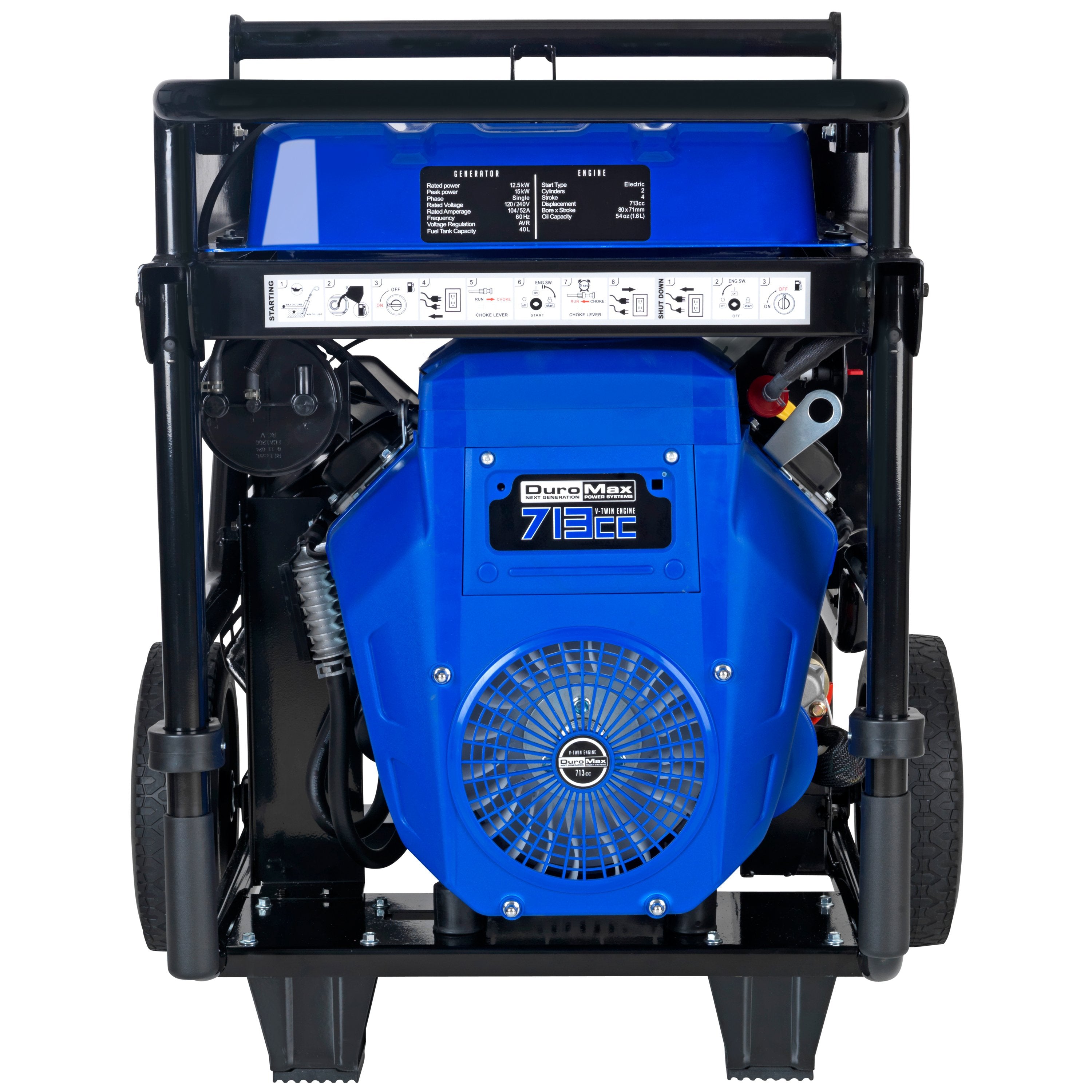 DuroMax XP15000E 15000W Dual Fuel Portable Generator with Electric Start - Ideal for Home Backup Power, Camping & Emergency Use