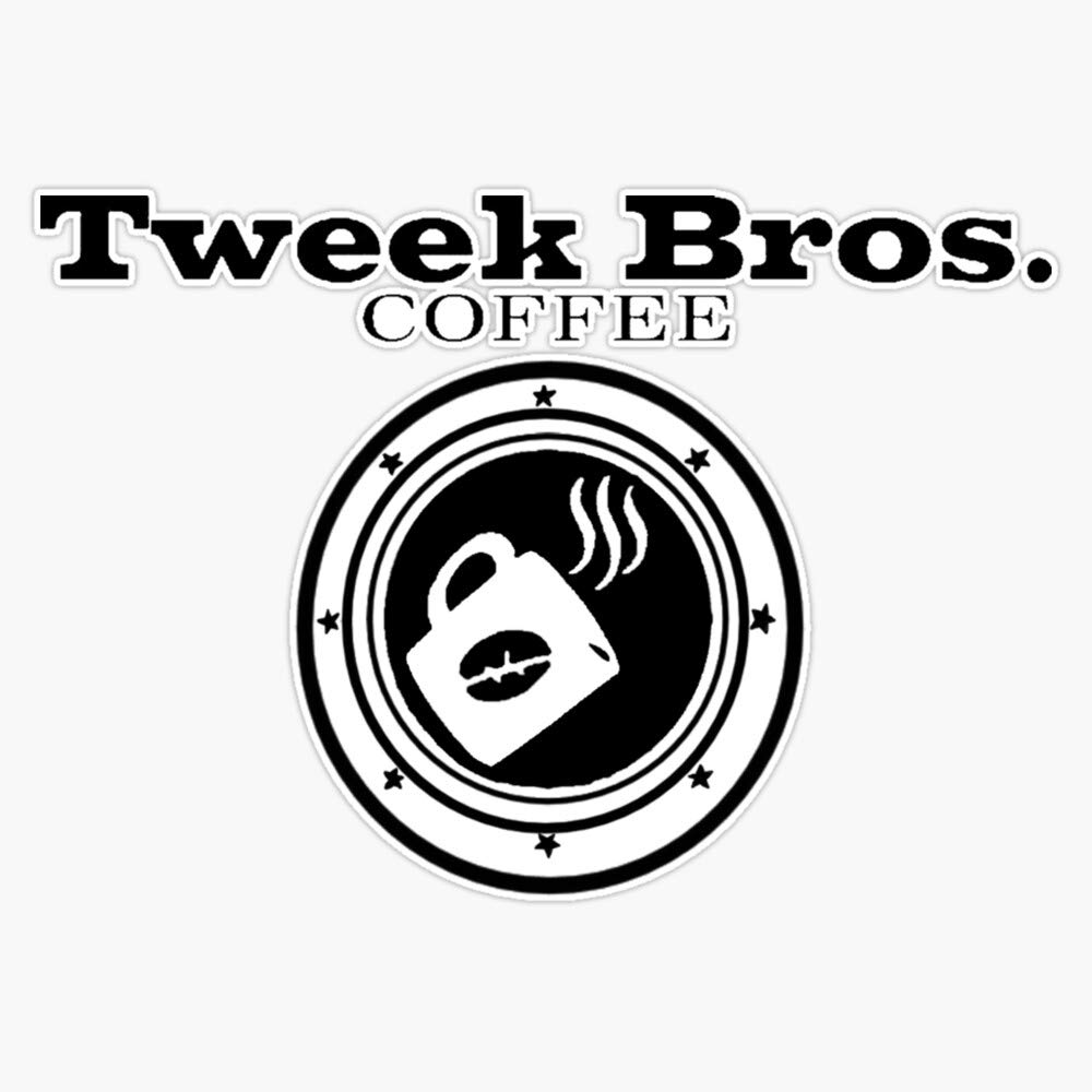 Tweek Bros Coffee Design Vinyl Decal Sticker - 5 Inch Premium Quality for Laptop, Wall, Window, Car Bumper - Perfect for Coffee Lovers & Home/Office Decor