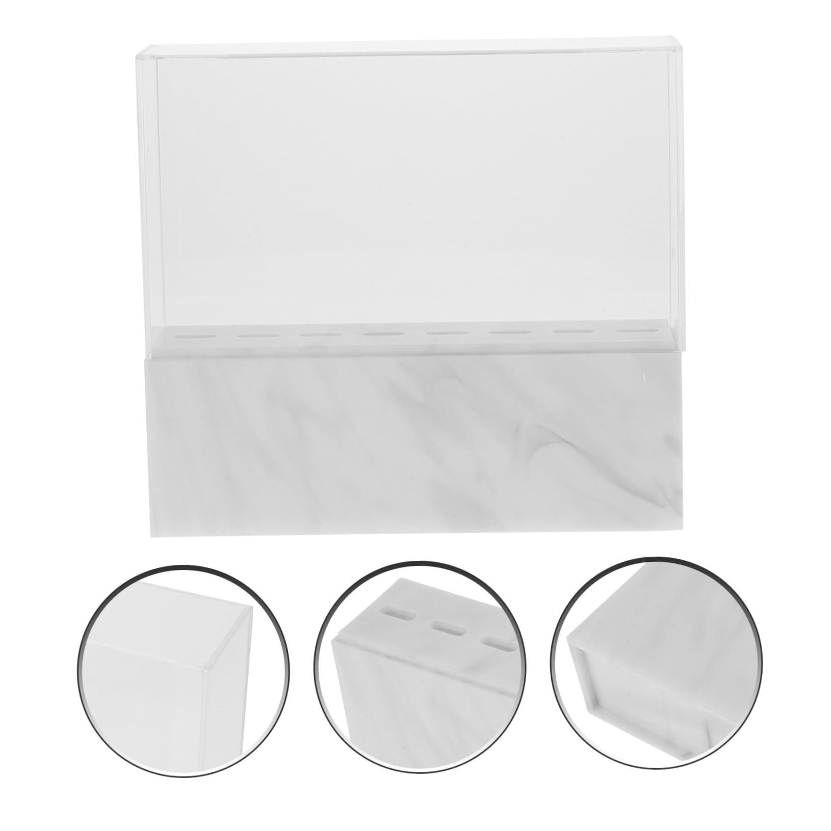 8-Hole Marble Pattern Tweezer Holder for Eyelash Extensions - Professional Makeup Brush Organizer Stand | Perfect for Salon, Beauty Studio & Home Makeup Vanity