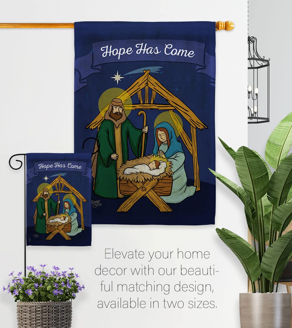 Winter Nativity House Flag Set 28x40