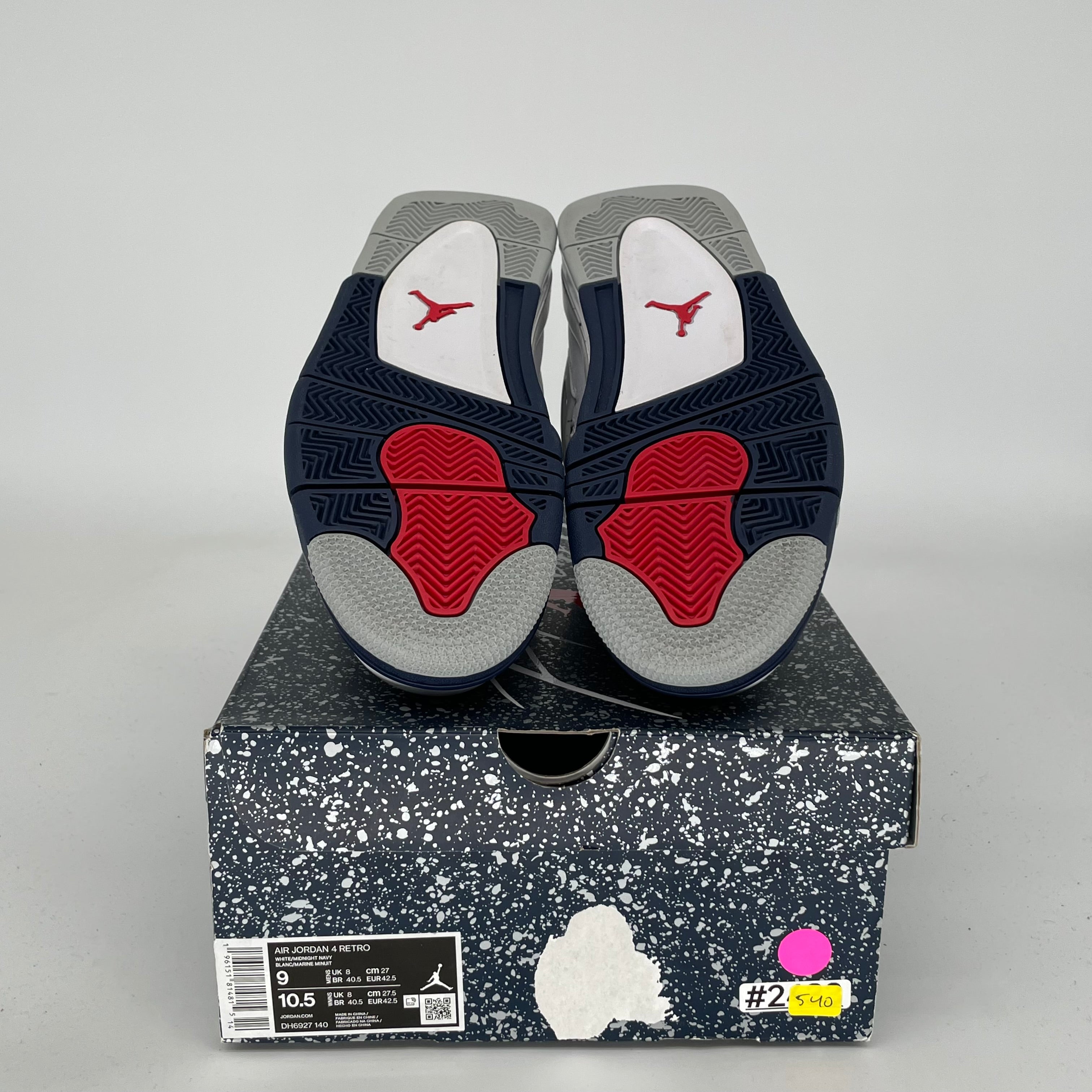 Air Jordan 4 Retro 'Midnight Navy' Men's Basketball Shoes Size 9 - DH6927-140 | Official Nike Sneakers for Sports, Streetwear & Casual Outfits