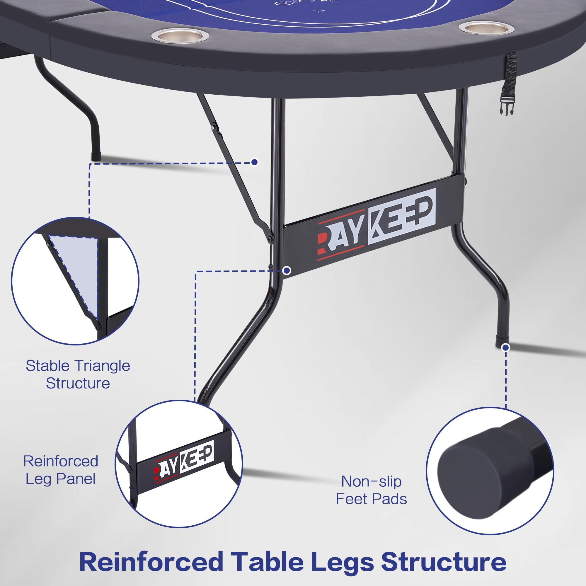10 Player Foldable Poker Table - 84