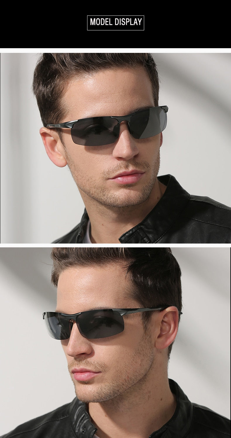 Aidien Unisex Full Rim Square Aluminum Magnesium Reading Glasses & Sunglasses B8177 - Lightweight Eyewear for Reading, Outdoor Activities, and Fashion Accessories