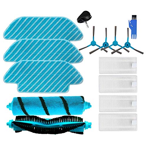 Replacement HEPA Filter & Mop Pads Kit for Conga 4090/5090 Robot Vacuum Cleaner - Compatible with Main Brush & Side Brushes - Perfect for Pet Hair, Allergies & Hard Floor Cleaning