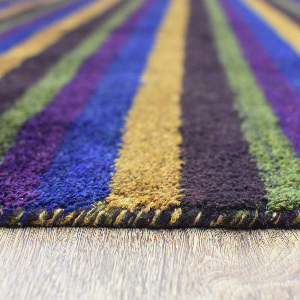 Handmade Spectrum Hand Knotted Wool Rug - Premium Bohemian Style Area Rug for Living Room, Bedroom & Home Decor - Soft & Durable Floor Covering for Cozy Spaces