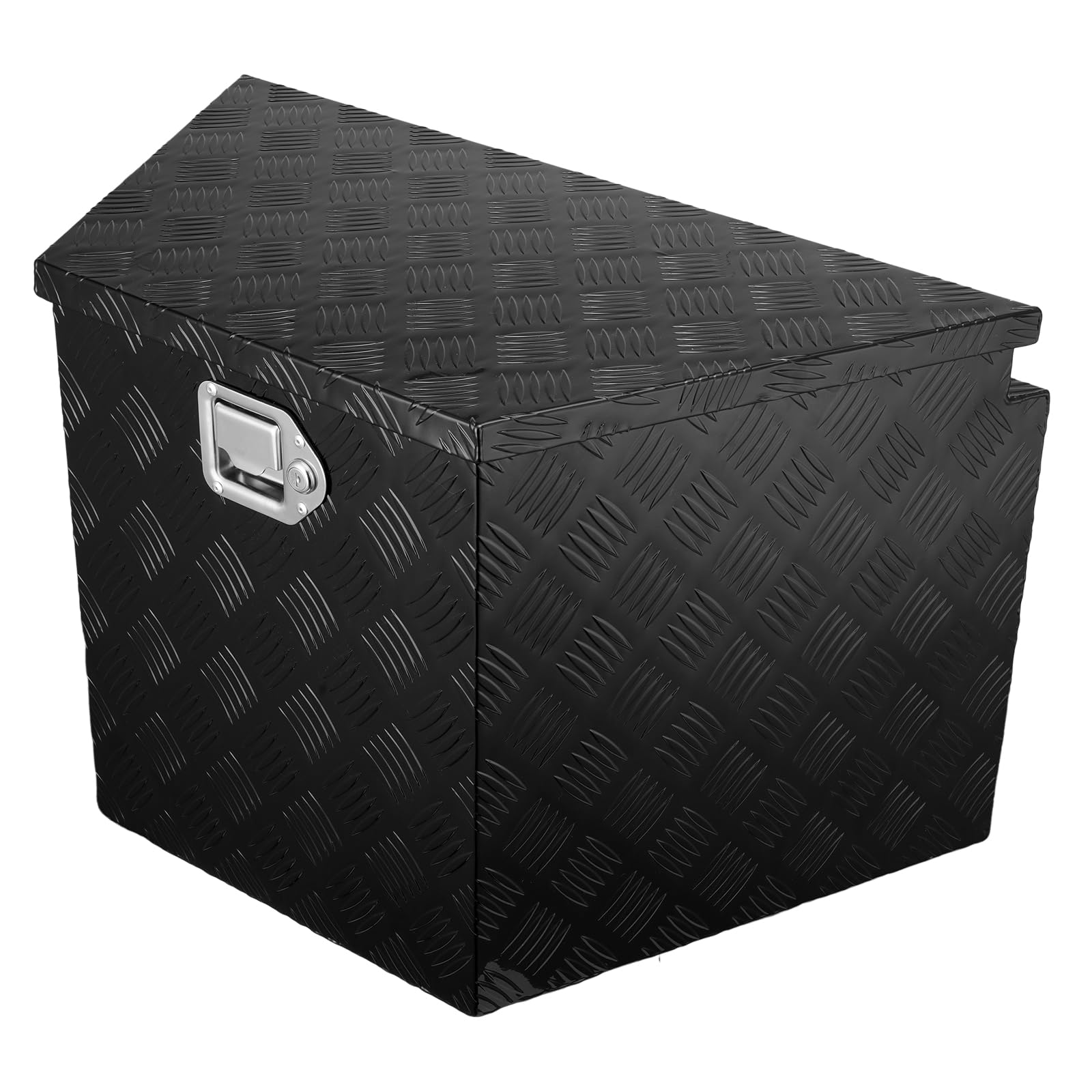 VEVOR Aluminum Alloy Diamond Plate Trailer Tongue Tool Chest - Heavy Duty Lockable Storage Box for Pickup Trucks, RVs & Trailers (29