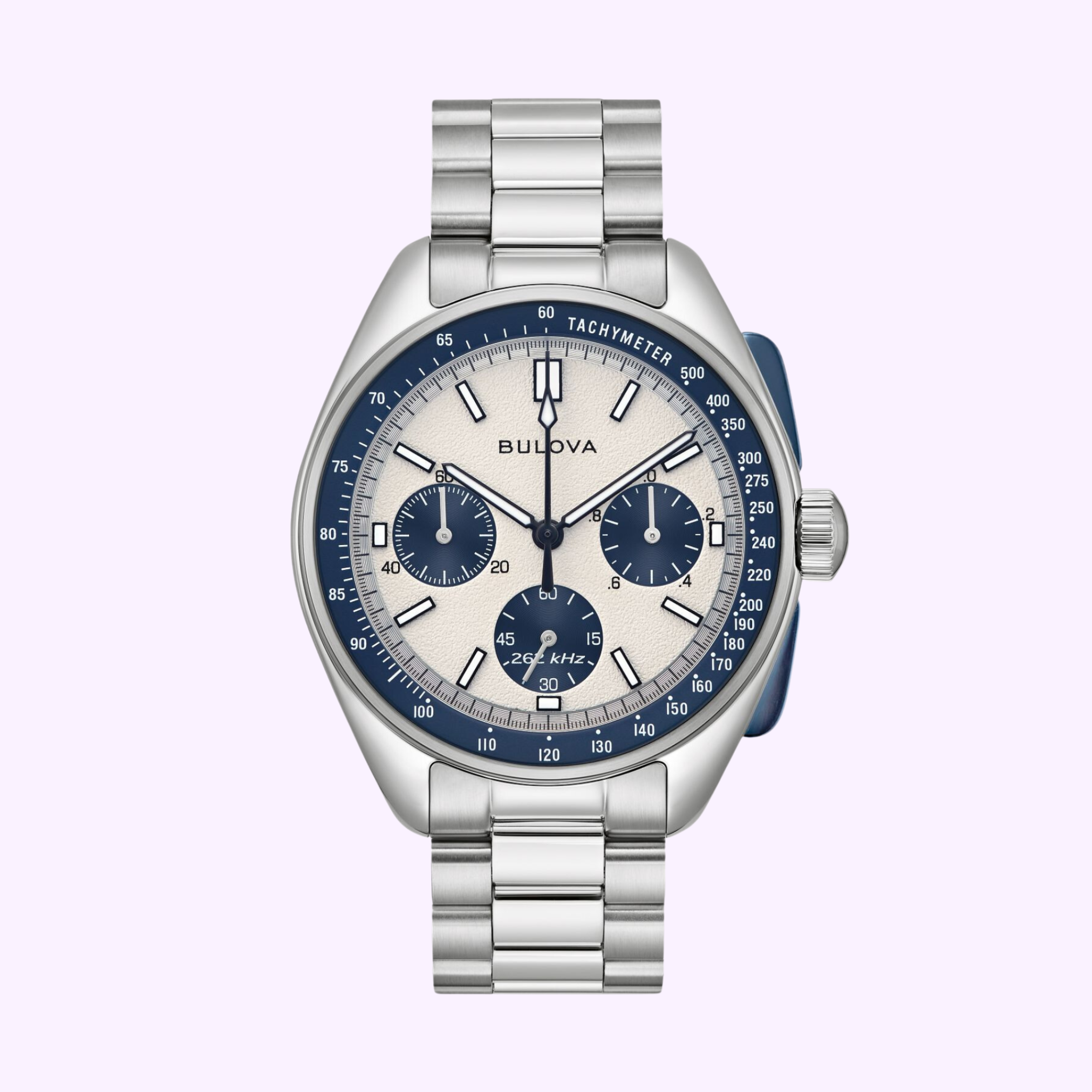 Bulova Lunar Pilot 98K112 Men's Chronograph Watch - Stainless Steel Case, Black Dial, Water Resistant - Perfect for Business, Casual Wear & Collectors