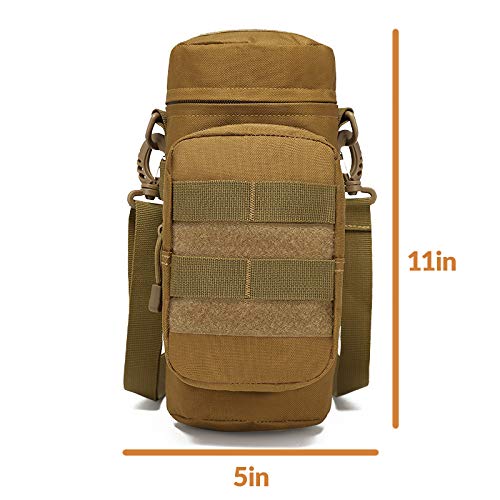 Tactical MOLLE Water Bottle Holder - Military Style Hydration Pouch for Backpacks, Belts & Gear - Ideal for Hiking, Camping & Outdoor Adventures